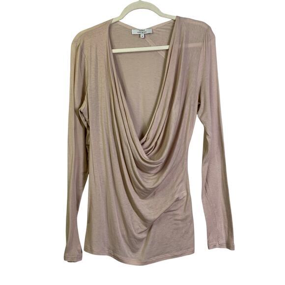 ROBERT RODRIGUEZ Blouse Top Deep Cowl Bust Bias‎ Cut Back Extremely Soft L/S M - Picture 1 of 12